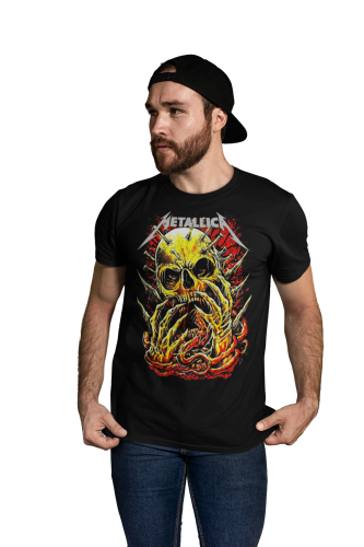 MĘSKA KOSZULKA MUZYCZNA METALLICA NA KONCERT SKULL 3