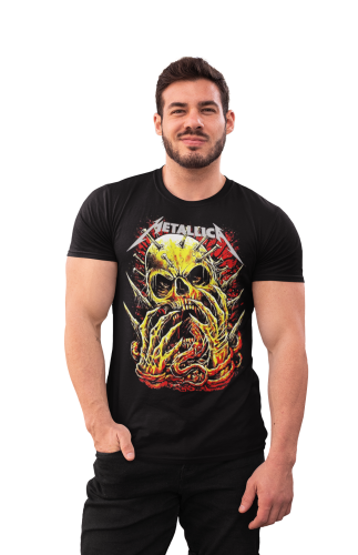 MĘSKA KOSZULKA MUZYCZNA METALLICA NA KONCERT SKULL 8