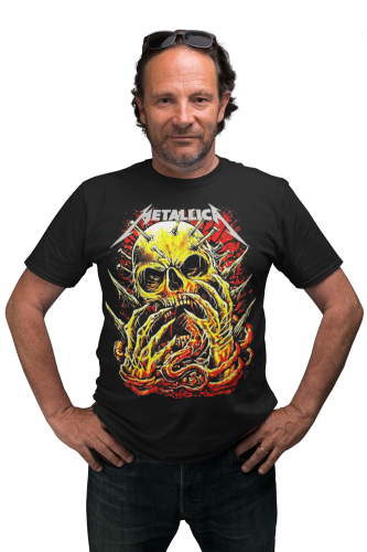 MĘSKA KOSZULKA MUZYCZNA METALLICA NA KONCERT SKULL 9