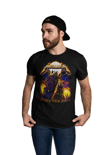MĘSKA KOSZULKA MUZYCZNA METALLICA NA KONCERT WORLD TOUR 2023/24 3