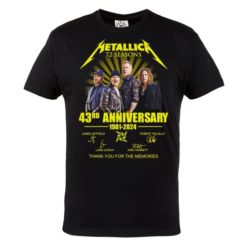 MĘSKA KOSZULKA MUZYCZNA METALLICA NA KONCERT 43 ROCZNICA ISTNIENIA ZESPOŁU 1981-2024 2