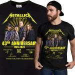 MĘSKA KOSZULKA MUZYCZNA METALLICA NA KONCERT 43 ROCZNICA ISTNIENIA ZESPOŁU 1981-2024