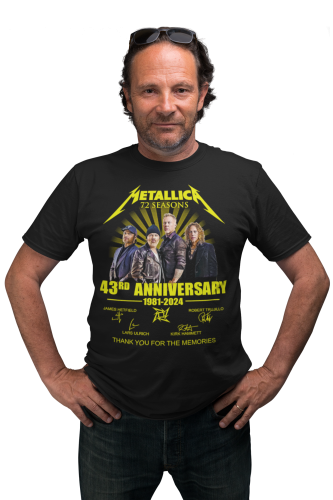 MĘSKA KOSZULKA MUZYCZNA METALLICA NA KONCERT 43 ROCZNICA ISTNIENIA ZESPOŁU 1981-2024 9