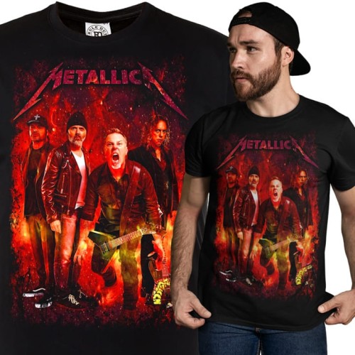 MĘSKA KOSZULKA MUZYCZNA METALLICA NA KONCERT CZŁONKOWIE ZESPOŁU 1