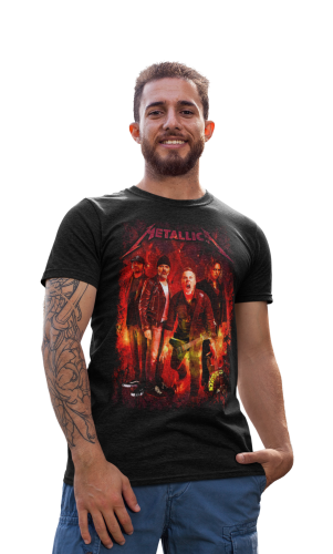 MĘSKA KOSZULKA MUZYCZNA METALLICA NA KONCERT CZŁONKOWIE ZESPOŁU 3