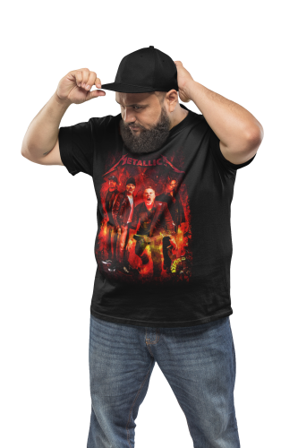 MĘSKA KOSZULKA MUZYCZNA METALLICA NA KONCERT CZŁONKOWIE ZESPOŁU 5