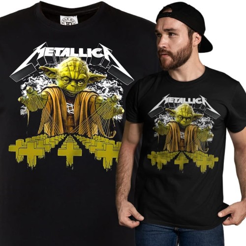 MĘSKA KOSZULKA MUZYCZNA METALLICA X YODA NA KONCERT 1