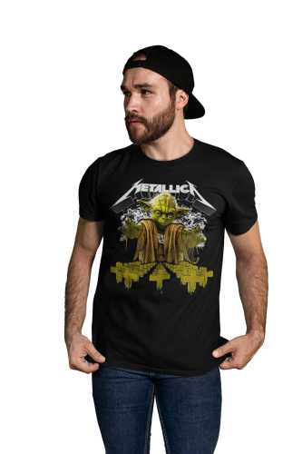MĘSKA KOSZULKA MUZYCZNA METALLICA X YODA NA KONCERT 3