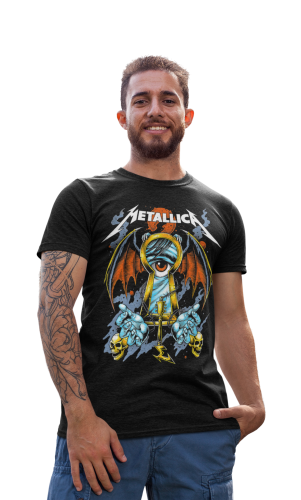 MĘSKA KOSZULKA MUZYCZNA METALLICA NA KONCERT OKO 4