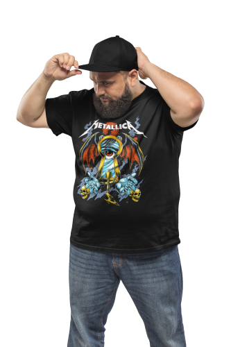 MĘSKA KOSZULKA MUZYCZNA METALLICA NA KONCERT OKO 5