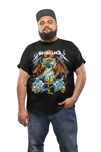 MĘSKA KOSZULKA MUZYCZNA METALLICA NA KONCERT OKO 6