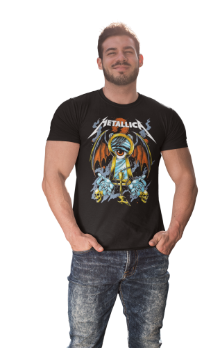 MĘSKA KOSZULKA MUZYCZNA METALLICA NA KONCERT OKO 7