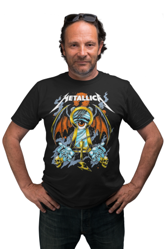 MĘSKA KOSZULKA MUZYCZNA METALLICA NA KONCERT OKO 9