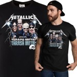 MĘSKA KOSZULKA MUZYCZNA METALLICA NA KONCERT KARYKATURY TRASH METAL