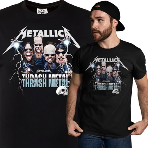 MĘSKA KOSZULKA MUZYCZNA METALLICA NA KONCERT KARYKATURY TRASH METAL 1