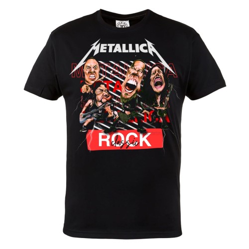MĘSKA KOSZULKA MUZYCZNA METALLICA NA KONCERT KARYKATURY 2