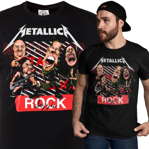 MĘSKA KOSZULKA MUZYCZNA METALLICA NA KONCERT KARYKATURY 1