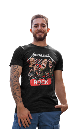 MĘSKA KOSZULKA MUZYCZNA METALLICA NA KONCERT KARYKATURY 4
