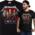 MĘSKA KOSZULKA MUZYCZNA METALLICA NA KONCERT KARYKATURY TRASH METAL