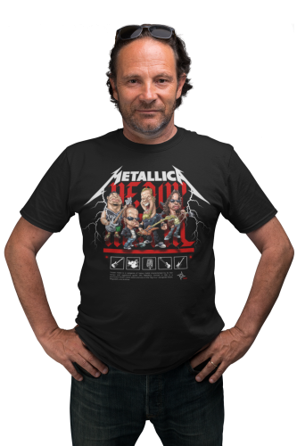 MĘSKA KOSZULKA MUZYCZNA METALLICA NA KONCERT KARYKATURY TRASH METAL 9
