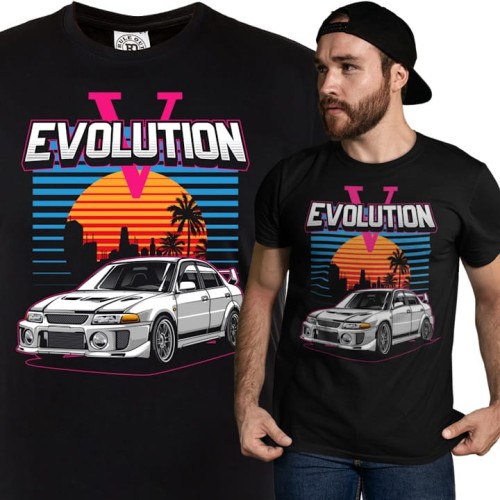 MĘSKA KOSZULKA MOTORYZACYJNA MITSUBISHI LANCER EVOLUTION 1