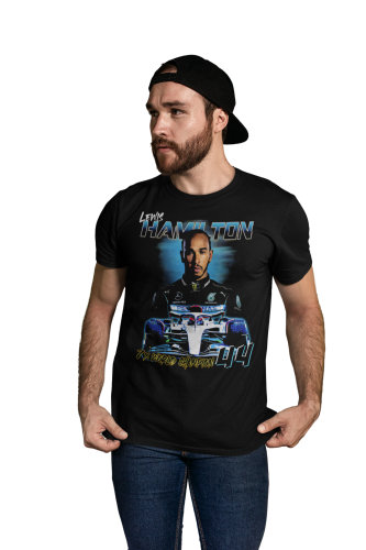 MĘSKA KOSZULKA MOTORYZACYJNA MERCEDES LEWIS HAMILTON WYŚCIGI F1 3