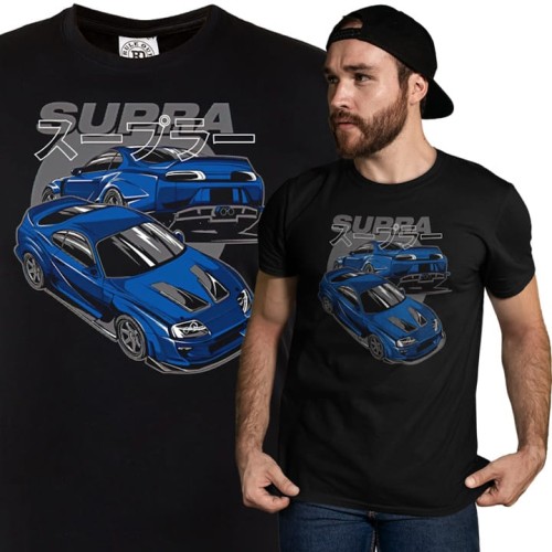 MĘSKA KOSZULKA MOTORYZACYJNA NIEBIESKA TOYOTA SUPRA 1