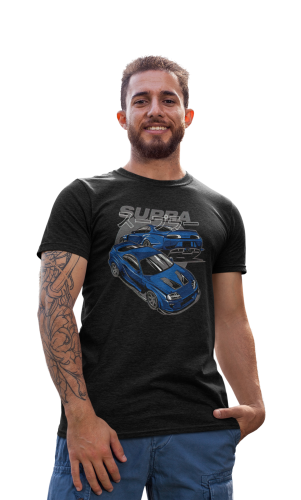 MĘSKA KOSZULKA MOTORYZACYJNA NIEBIESKA TOYOTA SUPRA 4