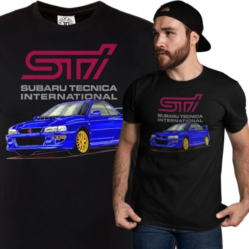 MĘSKA KOSZULKA MOTORYZACYJNA STI SUBARU TECNICA INTERNATIONAL 1