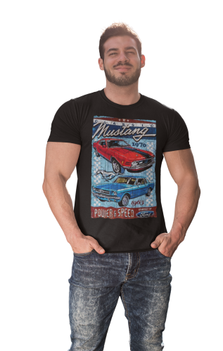 MĘSKA KOSZULKA MOTORYZACYJNA FORD MUSTANG VINTAGE CLASSIC 7