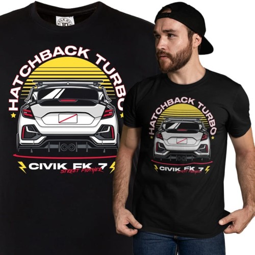 MĘSKA KOSZULKA MOTORYZACYJNA HONDA CIVIC HATCHBACK TURBO
