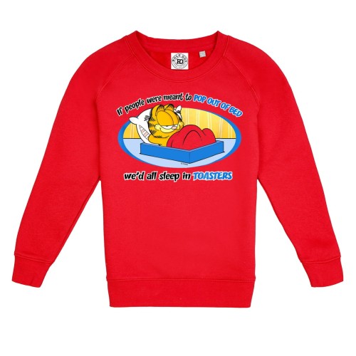DZIECIĘCA BLUZA BAJKOWA Z ZABAWNYM NADRUKIEM ŚPIOCH GARFIELD RUDY KOT 1