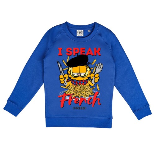 DZIECIĘCA BLUZA BAJKOWA Z NADRUKIEM KOT GARFIELD I SPEAK FRENCH 1