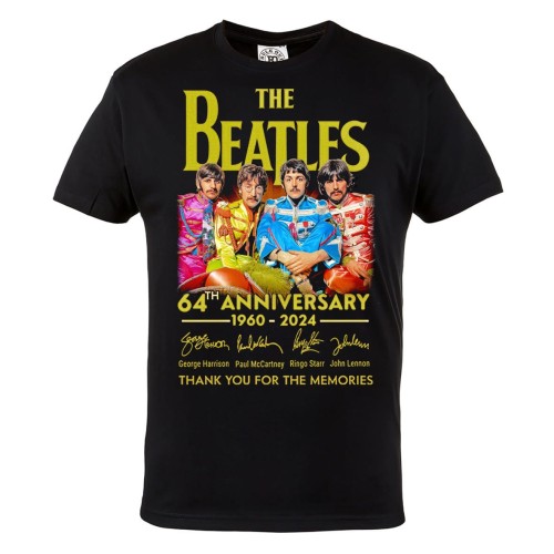 MĘSKA KOSZULKA MUZYCZNA ZESPÓŁ THE BEATLES AUTOGRAFY 2