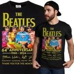 MĘSKA KOSZULKA MUZYCZNA ZESPÓŁ THE BEATLES AUTOGRAFY