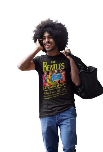 MĘSKA KOSZULKA MUZYCZNA ZESPÓŁ THE BEATLES AUTOGRAFY 4