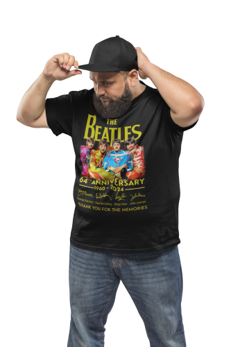 MĘSKA KOSZULKA MUZYCZNA ZESPÓŁ THE BEATLES AUTOGRAFY 5