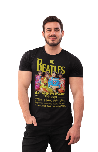 MĘSKA KOSZULKA MUZYCZNA ZESPÓŁ THE BEATLES AUTOGRAFY 8