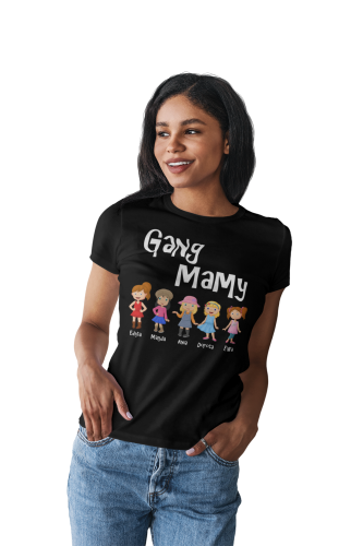 KOSZULKA DAMSKA PERSONALIZOWANA PREZENT NA DZIEŃ MAMY DZIEŃ MATKI GANG MAMY TORBA GRATIS 4