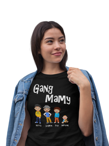 KOSZULKA DAMSKA PERSONALIZOWANA PREZENT NA DZIEŃ MAMY DZIEŃ MATKI GANG MAMY TORBA GRATIS 6
