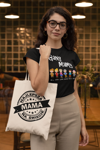 KOSZULKA DAMSKA PERSONALIZOWANA PREZENT NA DZIEŃ MAMY DZIEŃ MATKI GANG MAMY TORBA GRATIS 8