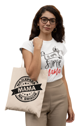 KOSZULKA DAMSKA PREZENT NA DZIEŃ MAMY DZIEŃ MATKI SUPER MAMA TORBA GRATIS  7