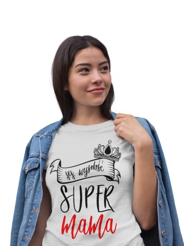 KOSZULKA DAMSKA PREZENT NA DZIEŃ MAMY DZIEŃ MATKI SUPER MAMA TORBA GRATIS  5