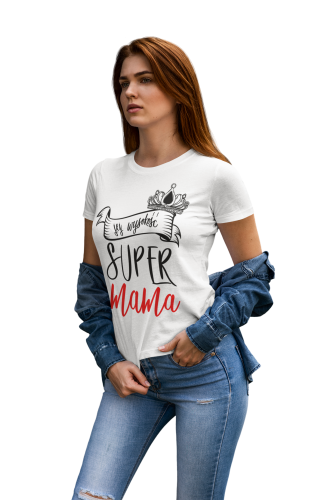 KOSZULKA DAMSKA PREZENT NA DZIEŃ MAMY DZIEŃ MATKI SUPER MAMA TORBA GRATIS  6