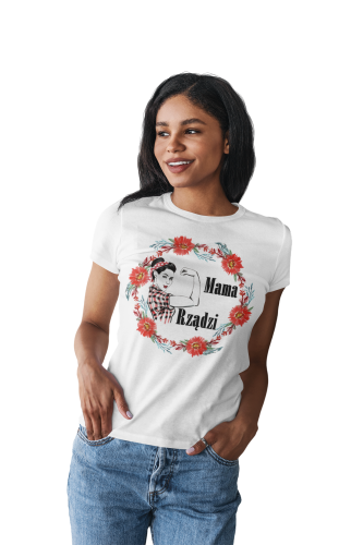 KOSZULKA DAMSKA PREZENT NA DZIEŃ MAMY MAMA RZĄDZI TORBA GRATIS 3