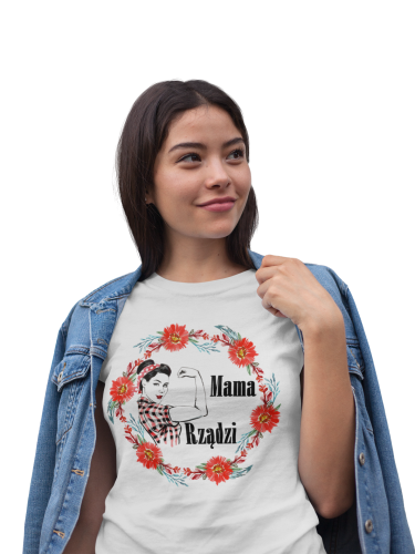 KOSZULKA DAMSKA PREZENT NA DZIEŃ MAMY MAMA RZĄDZI TORBA GRATIS 5