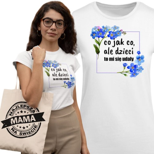 KOSZULKA DAMSKA PREZENT NA DZIEŃ MAMY DZIEŃ MATKI TORBA GRATIS