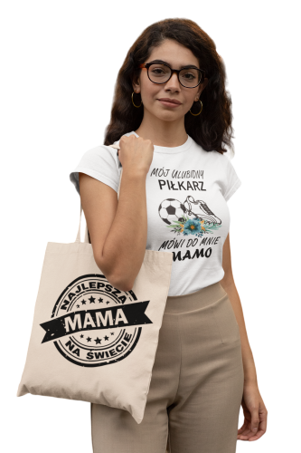 KOSZULKA DAMSKA PREZENT NA DZIEŃ MAMY ULUBIONY PIŁKARZ TORBA GRATIS 7