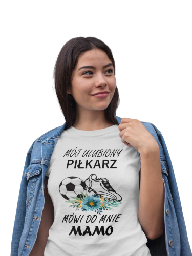 KOSZULKA DAMSKA PREZENT NA DZIEŃ MAMY ULUBIONY PIŁKARZ TORBA GRATIS 5