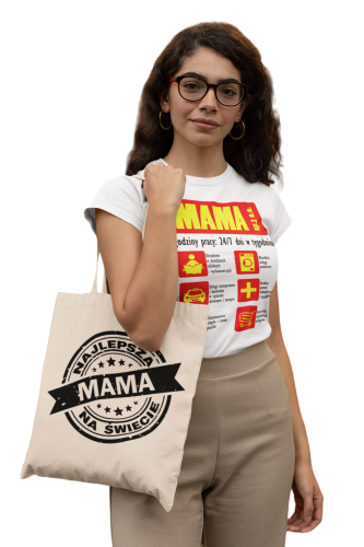 KOSZULKA DAMSKA PREZENT NA DZIEŃ MAMY FIRMA MAMA 24/7 TORBA GRATIS 7